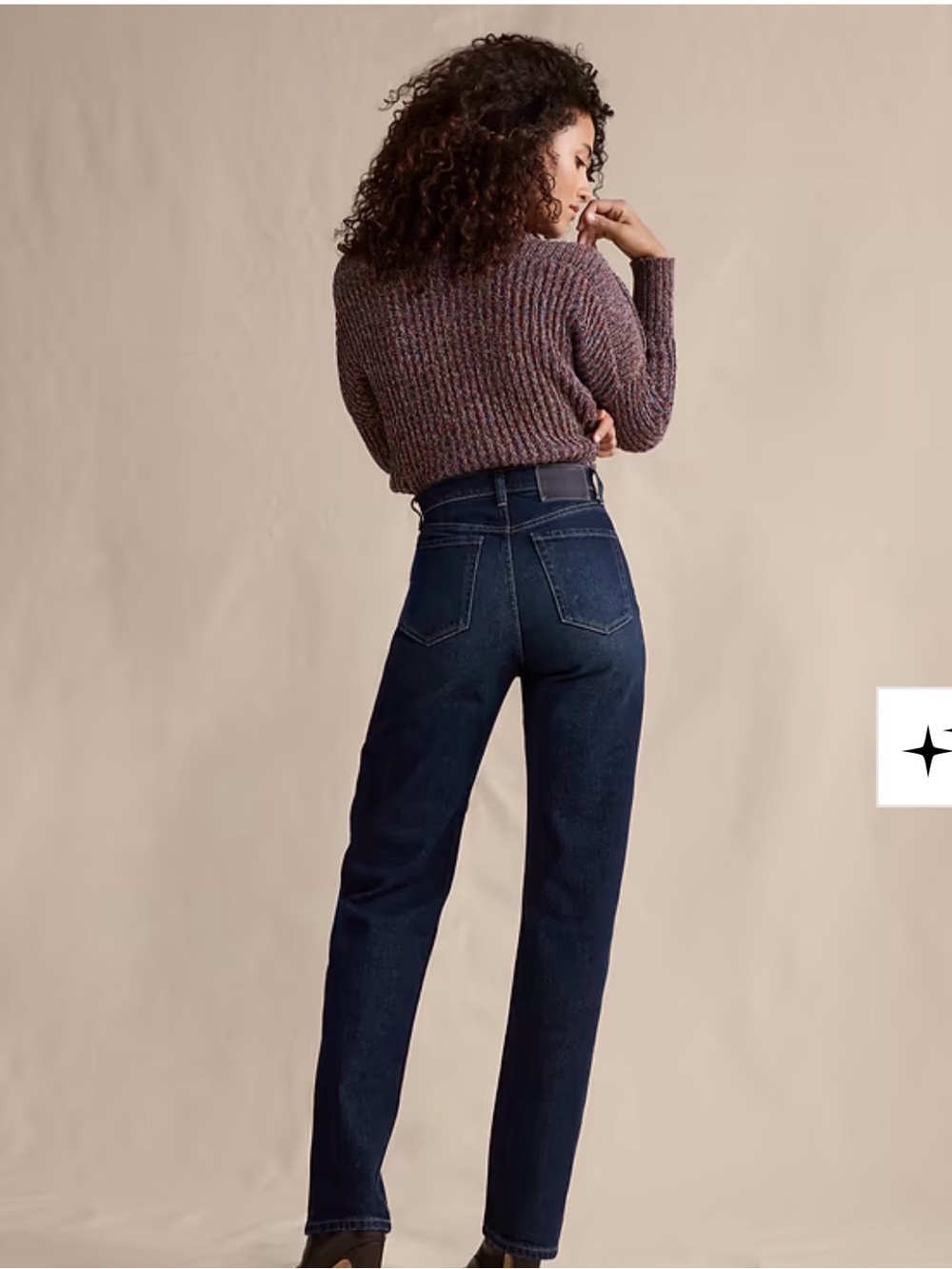 Banana Republic Dark Indigo High-Rise Straight Jeans